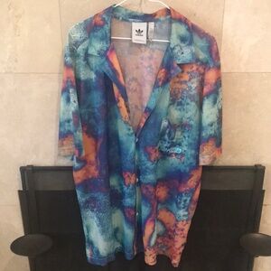 Adidas Colorful Mesh button down shirt